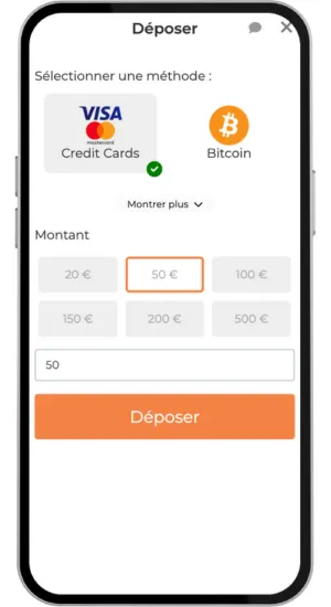 Effectuer votre premier dépôt